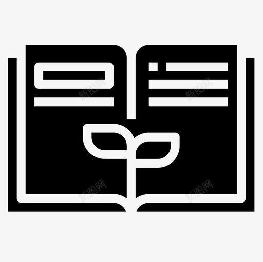 打开书本学习39填充图标svg_新图网 https://ixintu.com 填充 学习39 打开书本