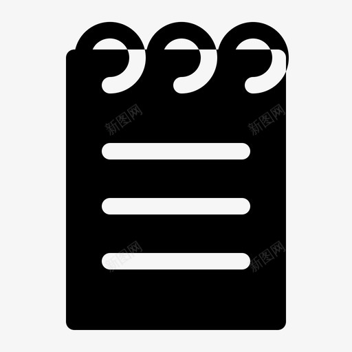 便笺议程记事本图标svg_新图网 https://ixintu.com 便笺 办公室 提醒 标志 标志符 符号 议程 记事本