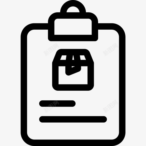剪贴板物流配送5线性图标svg_新图网 https://ixintu.com 剪贴板 物流配送5 线性