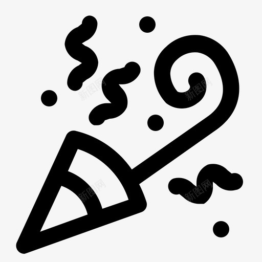 五彩纸屑生日庆祝图标svg_新图网 https://ixintu.com 五彩 小号 庆祝 生日 纸屑 聚会
