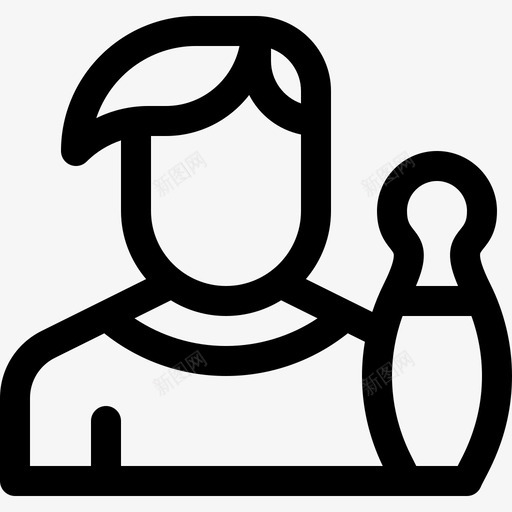保龄球体育头像9直线型图标svg_新图网 https://ixintu.com 体育头像9 保龄球 直线型