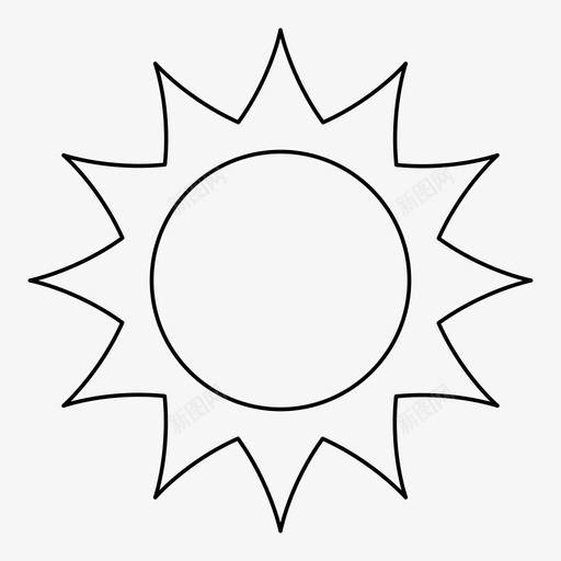 阳光自然夏天图标svg_新图网 https://ixintu.com 夏天 天气 自然 阳光