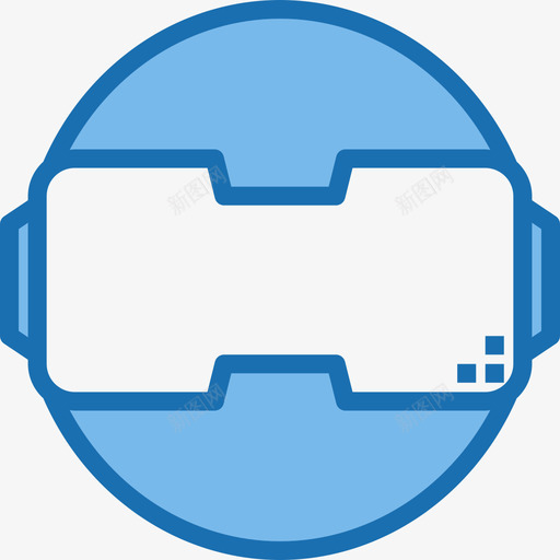 Vr眼镜Vrdigital4蓝色图标svg_新图网 https://ixintu.com Vr digital 眼镜 蓝色