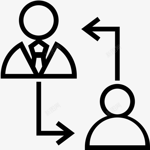 互惠商人沟通图标svg_新图网 https://ixintu.com 互惠 交换思想 商业和金融 商人 团结 沟通