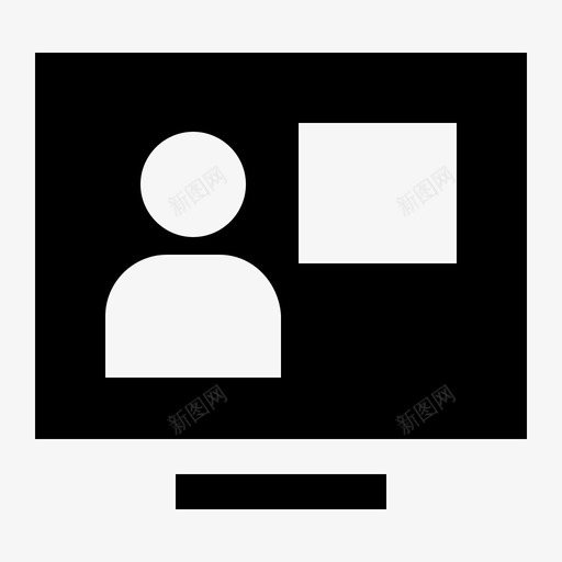 新闻媒体主持人图标svg_新图网 https://ixintu.com 主持人 媒体 新闻 电视 网络通信字形