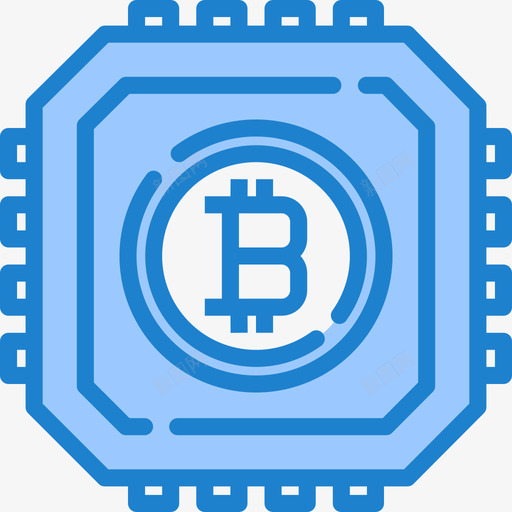 Cpu比特币77蓝色图标svg_新图网 https://ixintu.com Cpu 比特 蓝色