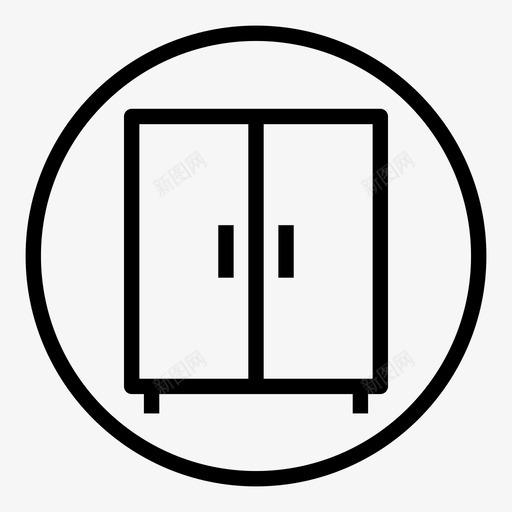 衣柜橱柜梳妆台图标svg_新图网 https://ixintu.com 室内 家具 梳妆台 橱柜 衣柜