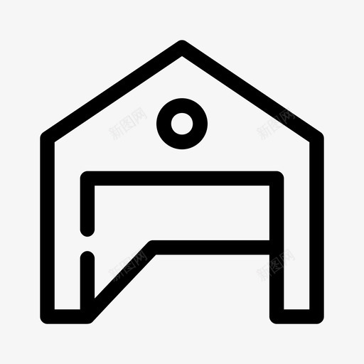车库车库门住宅图标svg_新图网 https://ixintu.com 3个 介质 仓库 住宅 房屋 混合 车库 间隙