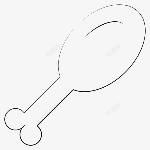 肉鸡腿手绘餐厅图标svg_新图网 https://ixintu.com 手绘 餐厅 鸡腿