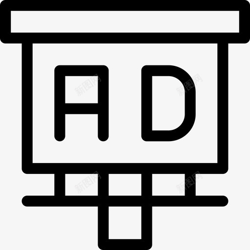 广告牌营销32线性图标svg_新图网 https://ixintu.com 广告牌 线性 营销