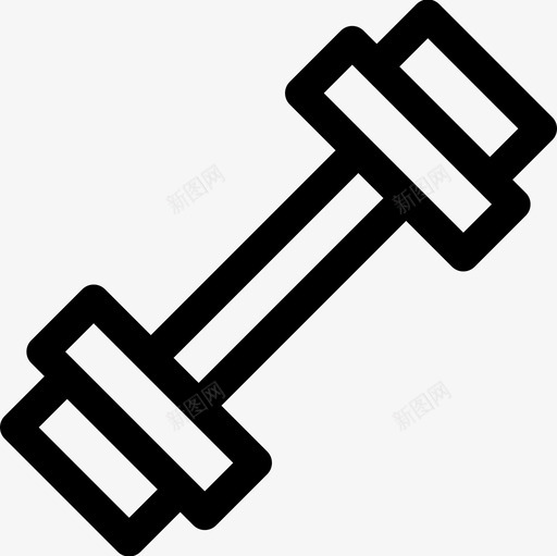 哑铃19号健身房直线型图标svg_新图网 https://ixintu.com 19号健身房 哑铃 直线型