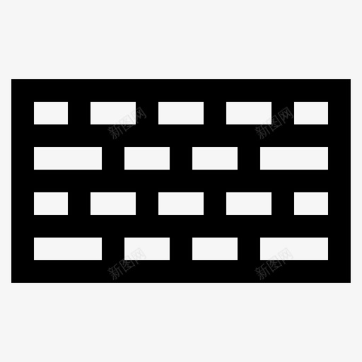 墙建筑砖图标svg_新图网 https://ixintu.com 墙 建筑 砖 防御