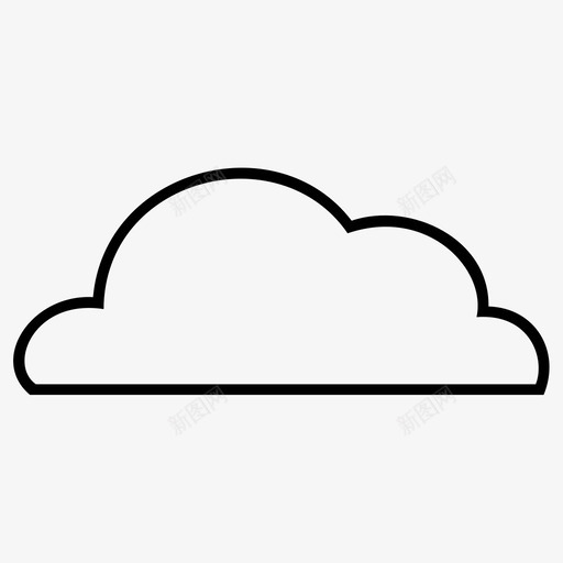 云阴天天空图标svg_新图网 https://ixintu.com 天气 天空 水汽 阴天