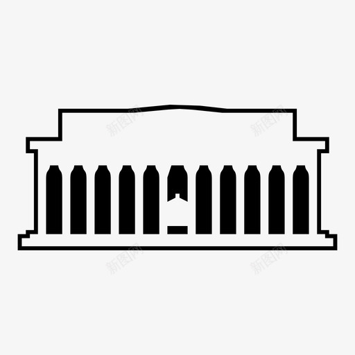 林肯纪念堂大厦华盛顿地标图标svg_新图网 https://ixintu.com 华盛顿 地标 大厦 政府 林肯 纪念堂 美国