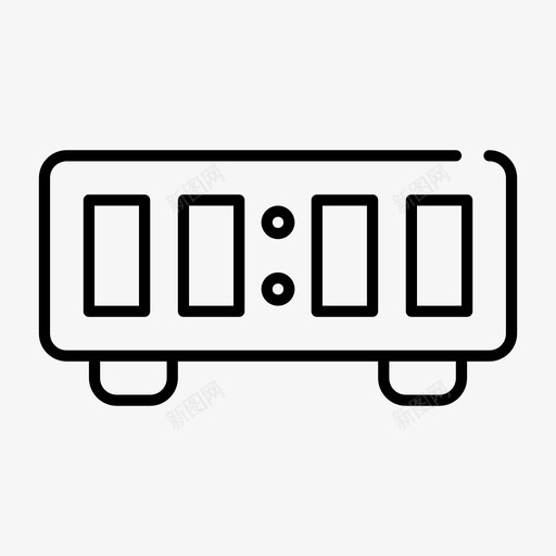 闹钟数字钟计时器图标svg_新图网 https://ixintu.com 小配件 数字钟 计时器 闹钟