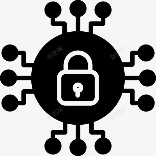 挂锁网络安全9实心图标svg_新图网 https://ixintu.com 实心 挂锁 网络安全9