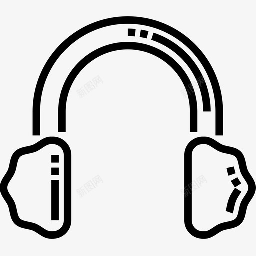耳罩冬季51线性图标svg_新图网 https://ixintu.com 冬季51 线性 耳罩