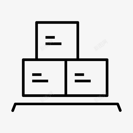 包装行李箱仓库图标svg_新图网 https://ixintu.com 仓库 包装 托盘 行李箱