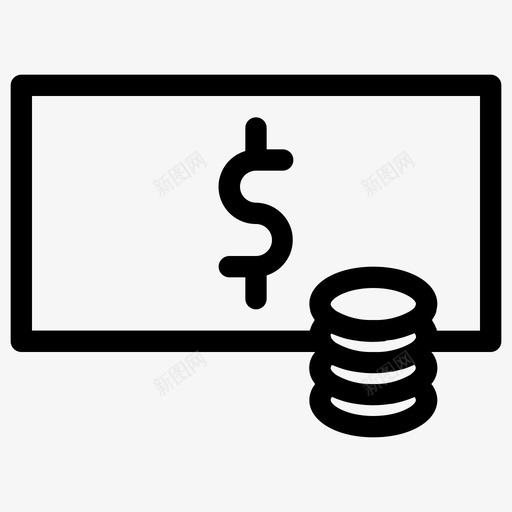 货币银行商业图标svg_新图网 https://ixintu.com 商业 现金 硬币 货币 金融 银行