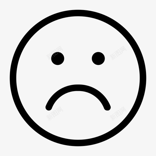 不适表情符号表情图标svg_新图网 https://ixintu.com 不适 喜怒无常 表情 表情符号 表情线