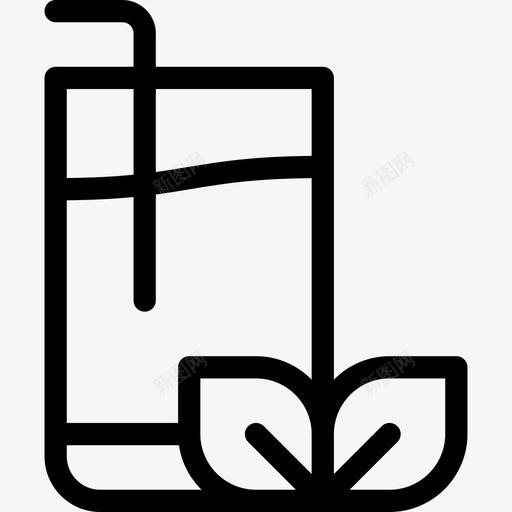 冰茶咖啡和茶2线性图标svg_新图网 https://ixintu.com 冰茶 咖啡和茶2 线性