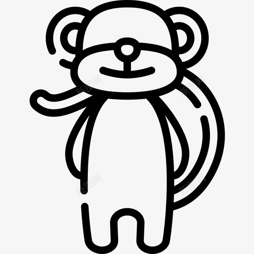 猴子圣诞玩具9直线型图标svg_新图网 https://ixintu.com 圣诞玩具9 猴子 直线型