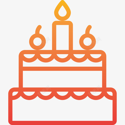 生日蛋糕节日6梯度图标svg_新图网 https://ixintu.com 梯度 生日蛋糕 节日6