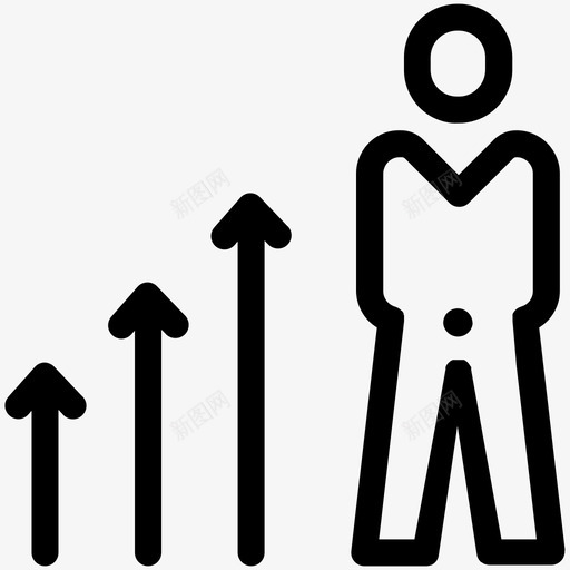 职业进步晋升图标svg_新图网 https://ixintu.com 商业管理 晋升 职业 进步