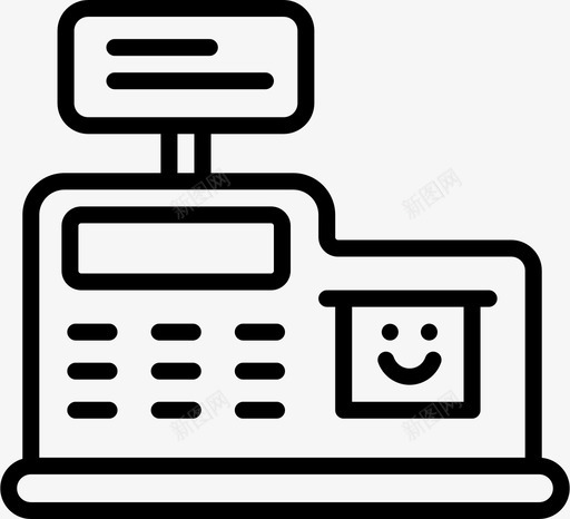 收银员收银机电子商务图标svg_新图网 https://ixintu.com kawaii smile 商店 收银员 收银机 电子商务 电子商务kawaii