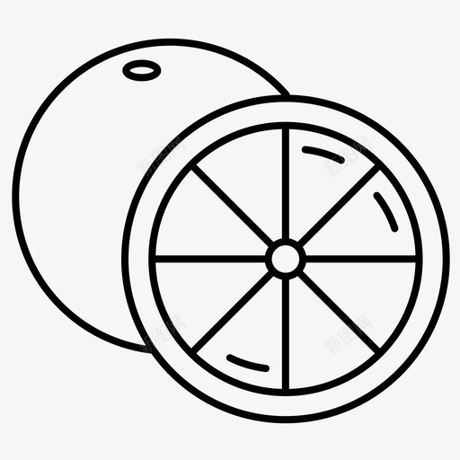 橘子水果多汁图标svg_新图网 https://ixintu.com 多汁 橘子 水果 甜味