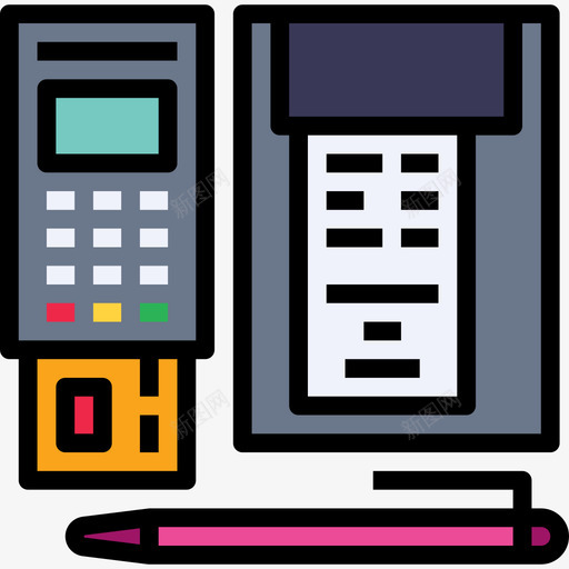 服务点金融75线性颜色图标svg_新图网 https://ixintu.com 服务点 线性颜色 金融75