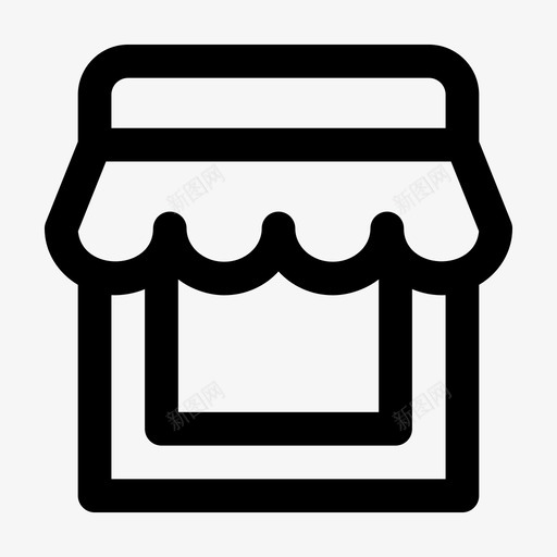 商店杂货店商场图标svg_新图网 https://ixintu.com jumpicon电子商务黑线 商场 商店 市场 杂货店