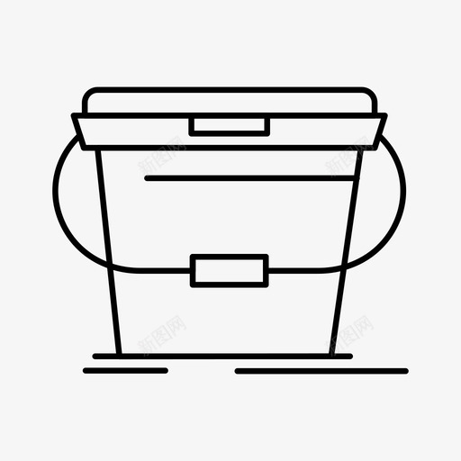 水桶清洁冲洗图标svg_新图网 https://ixintu.com 冲洗 建筑和施工 水 水桶 清洁