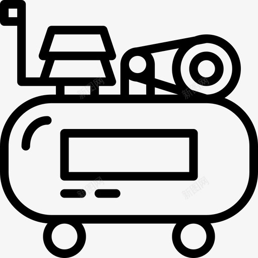空压机施工工具13线性图标svg_新图网 https://ixintu.com 工具 施工 空压机 线性
