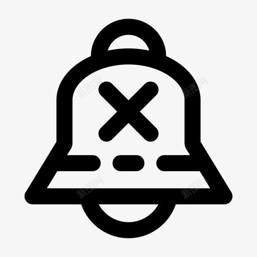 通知关闭警报铃声图标svg_新图网 https://ixintu.com 用户界面行样式 禁用 警报 通知关闭 铃声