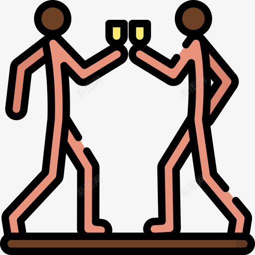 闲逛活跃的生活方式5线性颜色图标svg_新图网 https://ixintu.com 活跃的生活方式5 线性颜色 闲逛