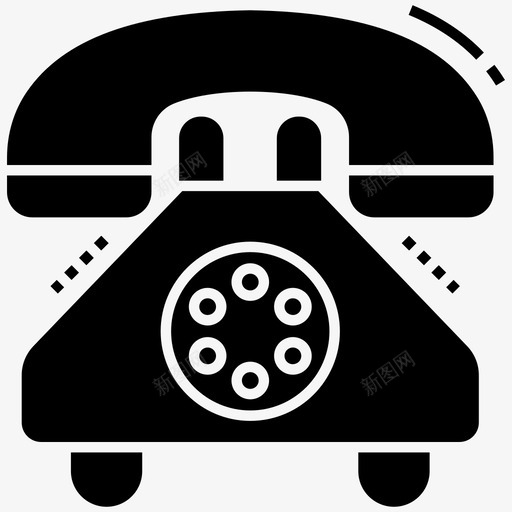 固定电话商务电话办公电话图标svg_新图网 https://ixintu.com 办公电话 商务电话 固定电话 电信 航空运输标志图标包