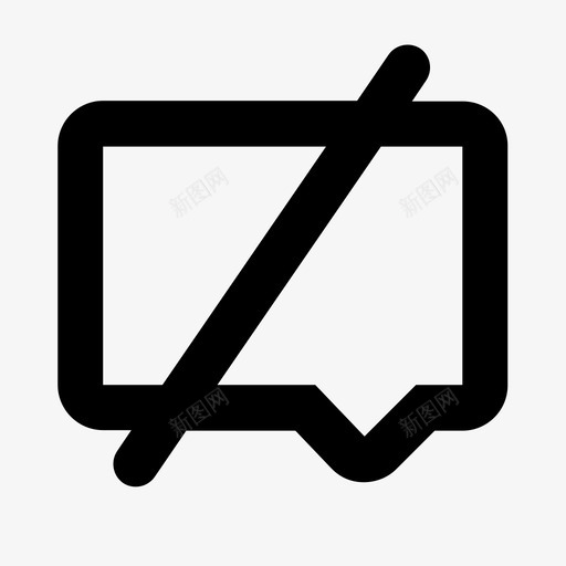 方块不聊天阻止聊天图标svg_新图网 https://ixintu.com 不聊天 八点四舍五入 方块不聊天 聊天 阻止 静音