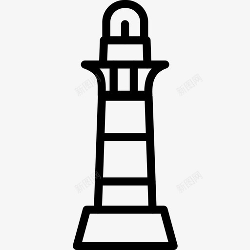 灯塔海边直线形图标svg_新图网 https://ixintu.com 海边 灯塔 直线 线形