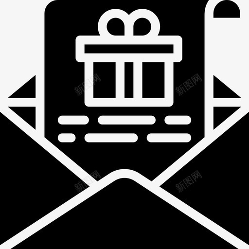 圣诞卡假日40实心图标svg_新图网 https://ixintu.com 假日40 圣诞卡 实心