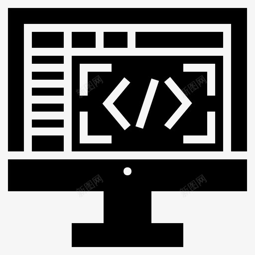 网络开发网页开发编码图标svg_新图网 https://ixintu.com 开发 编码 编程 网络 网页 网页设计