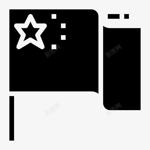 旗帜中国国家图标svg_新图网 https://ixintu.com 中国 国家 实心 旅游 旗帜