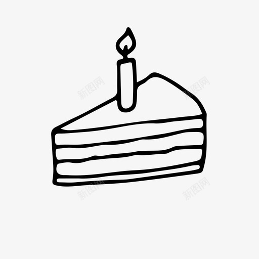 生日蛋糕蜡烛芝士蛋糕图标svg_新图网 https://ixintu.com 块 生日蛋糕 芝士蛋糕 蛋糕块 蜡烛