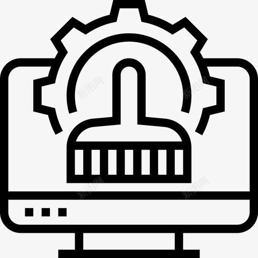 清洁工社交媒体62线性图标svg_新图网 https://ixintu.com 媒体 清洁工 社交 线性