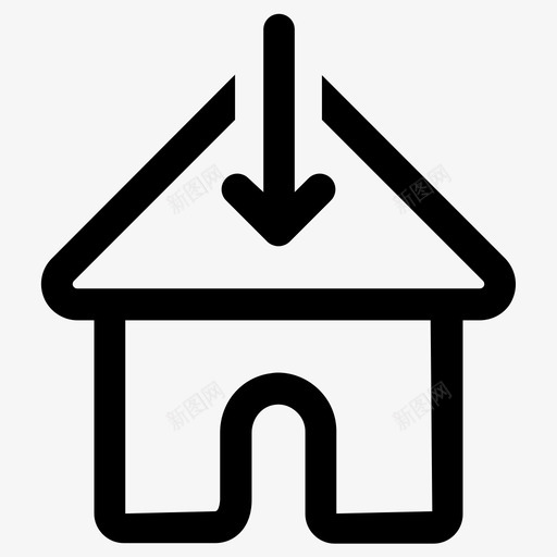室内家房子图标svg_新图网 https://ixintu.com 室内 房子 生活 里面