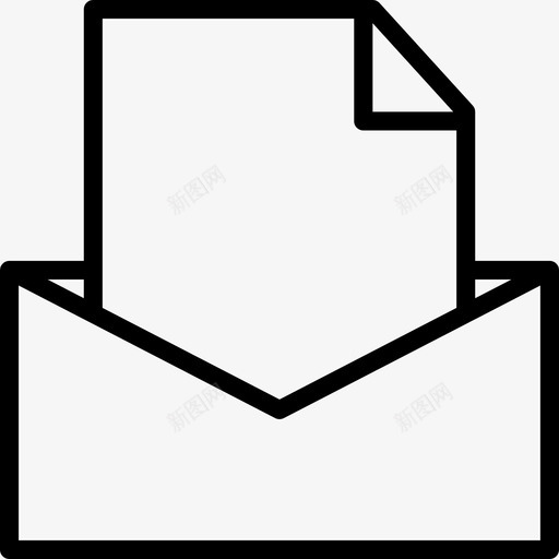 信纸信纸38直线型图标svg_新图网 https://ixintu.com 信纸 信纸38 直线型