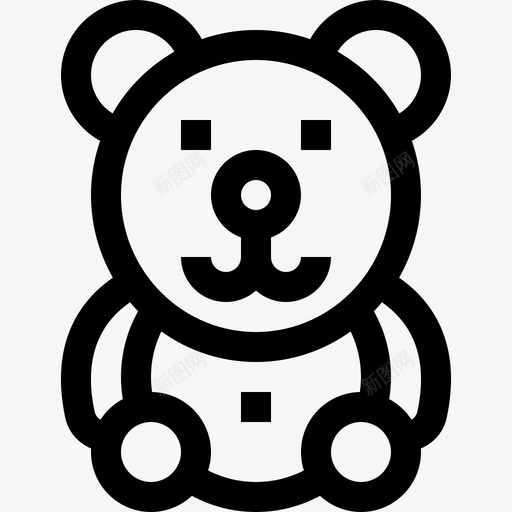 泰迪熊促销礼品3直系图标svg_新图网 https://ixintu.com 促销礼品3 泰迪熊 直系