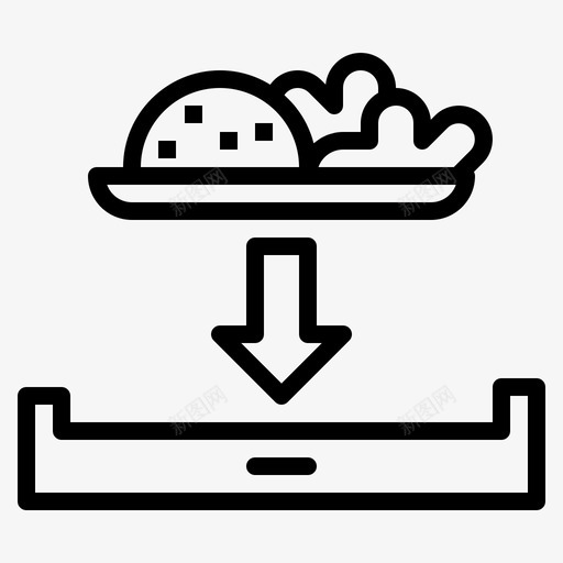 餐盘配料厨房图标svg_新图网 https://ixintu.com 准备 厨房 配料 餐盘