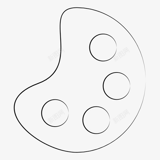 调色板绘画画家图标svg_新图网 https://ixintu.com 图形设计 手绘 画家 绘画 调色板