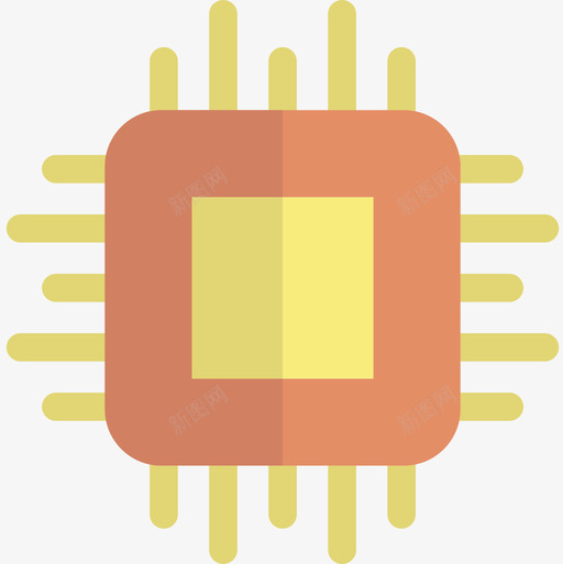Cpu基本图标8扁平svg_新图网 https://ixintu.com Cpu 基本图标8 扁平